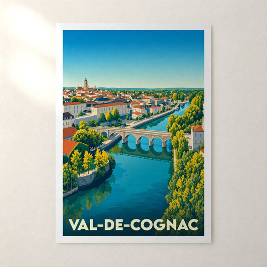 Affiche Val-de-Cognac – sans cadre, accrochée au mur