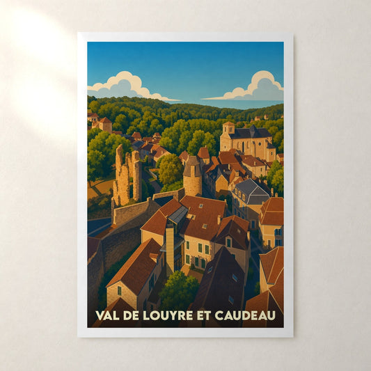 Affiche Val de Louyre et Caudeau – sans cadre, accrochée au mur