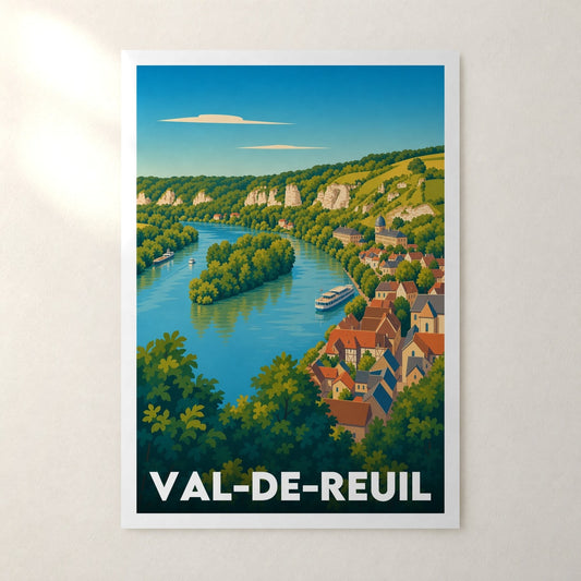 Affiche Val-de-Reuil – sans cadre, accrochée au mur