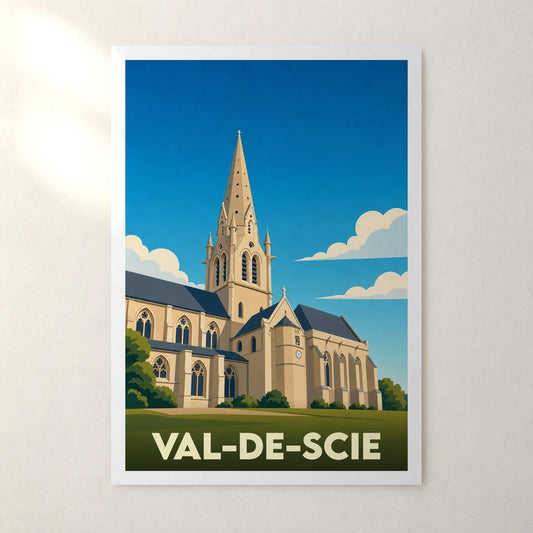 Affiche Val-de-Scie – sans cadre, accrochée au mur