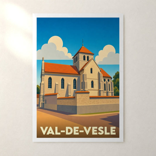 Affiche Val-de-Vesle – sans cadre, accrochée au mur