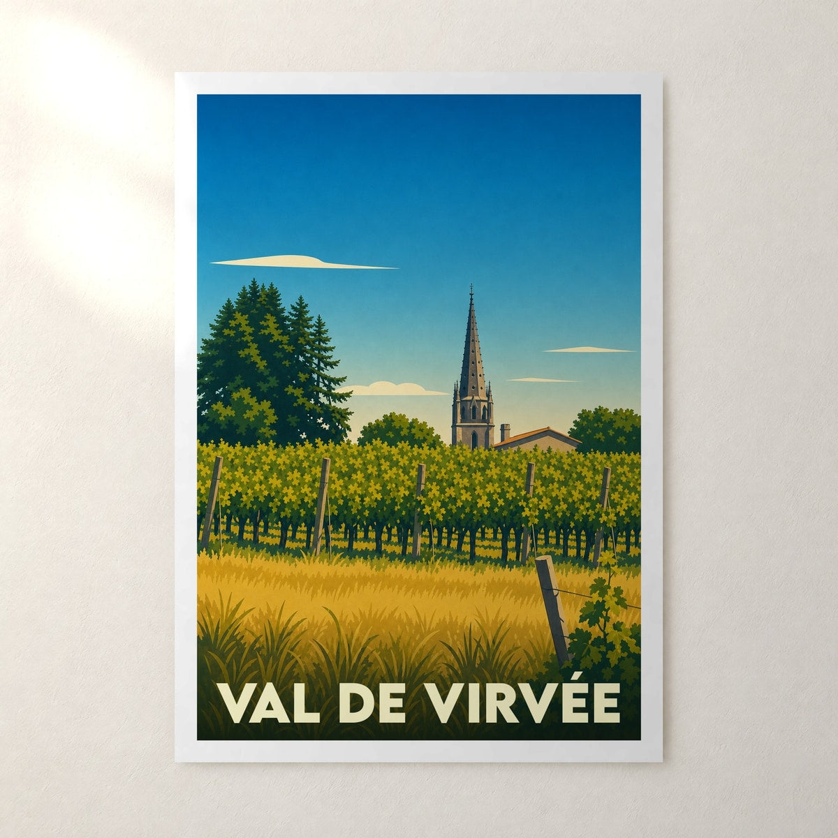 Affiche Val de Virvée – sans cadre, accrochée au mur