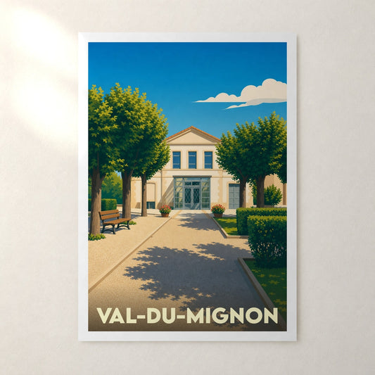 Affiche Val-du-Mignon – sans cadre, accrochée au mur
