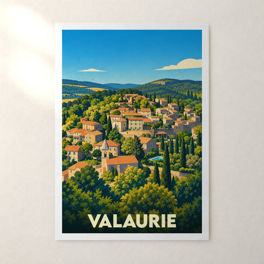 Affiche Valaurie – sans cadre, accrochée au mur