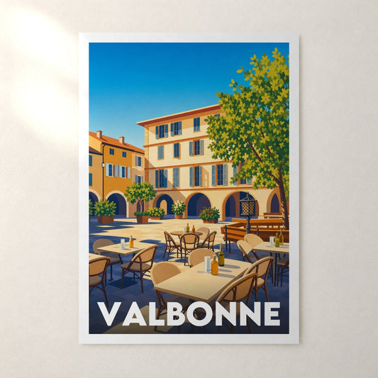 Affiche Valbonne – sans cadre, accrochée au mur