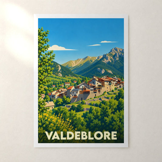 Affiche Valdeblore – sans cadre, accrochée au mur