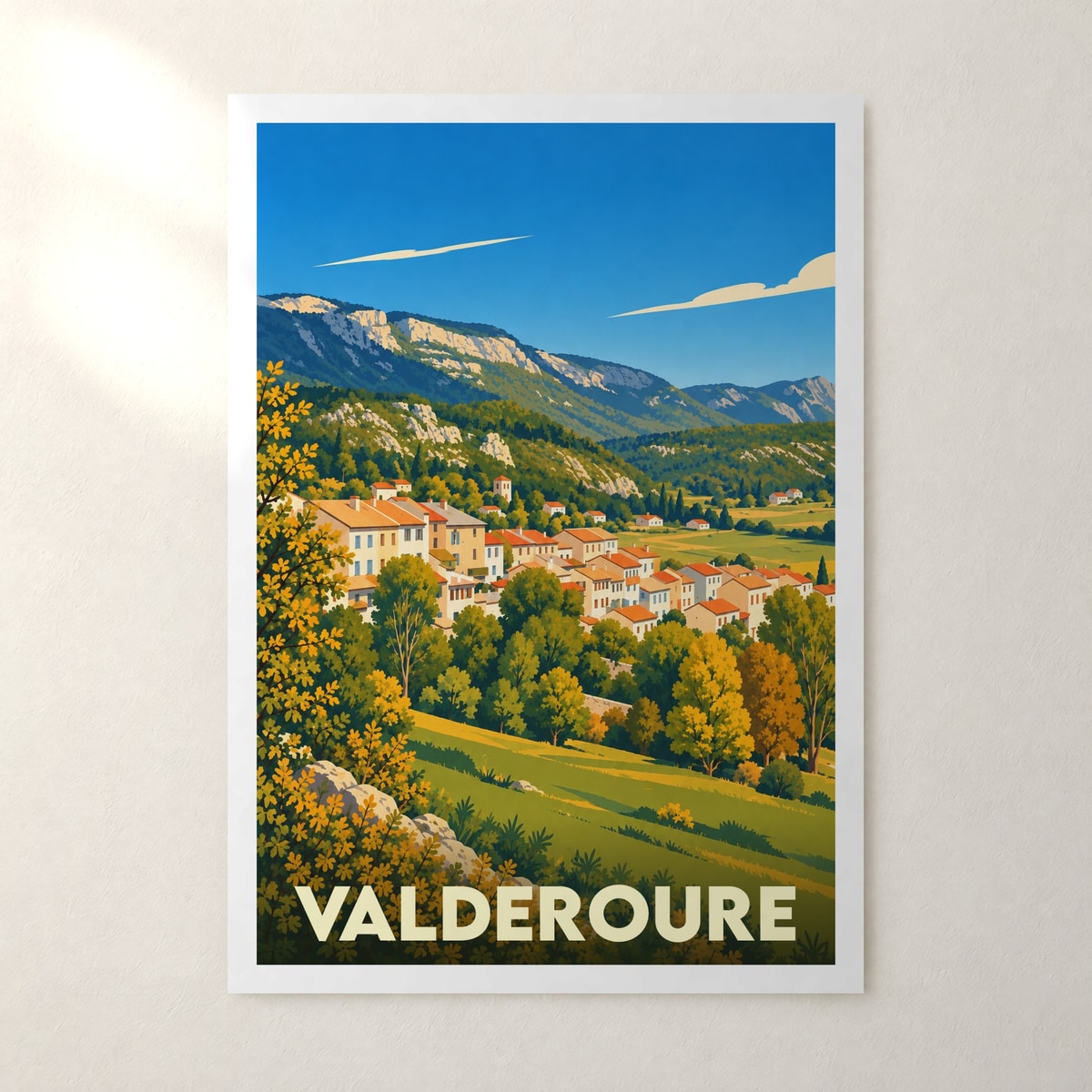 Affiche Valderoure – sans cadre, accrochée au mur