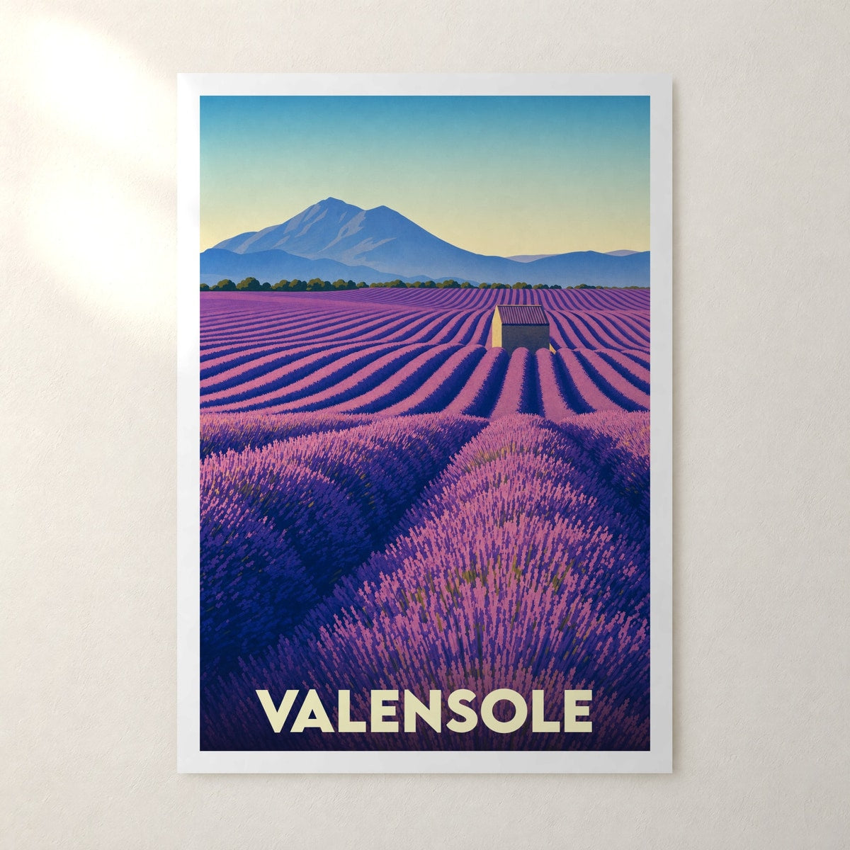 Affiche Valensole – sans cadre, accrochée au mur