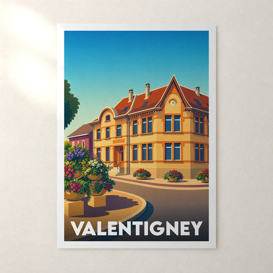 Affiche Valentigney – sans cadre, accrochée au mur