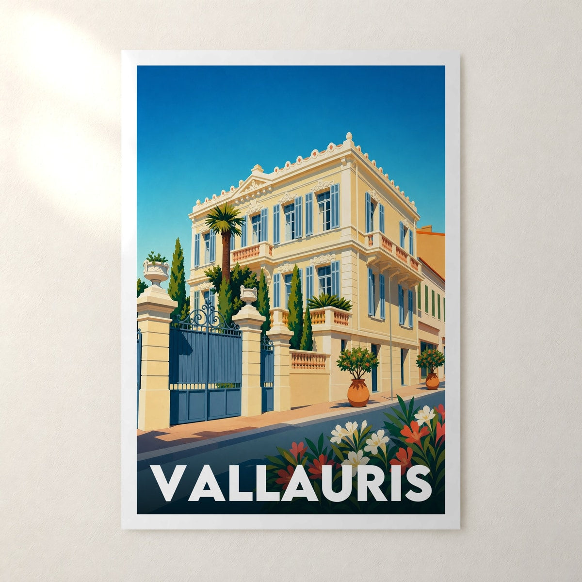 Affiche Vallauris – sans cadre, accrochée au mur