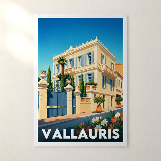 Affiche Vallauris – sans cadre, accrochée au mur