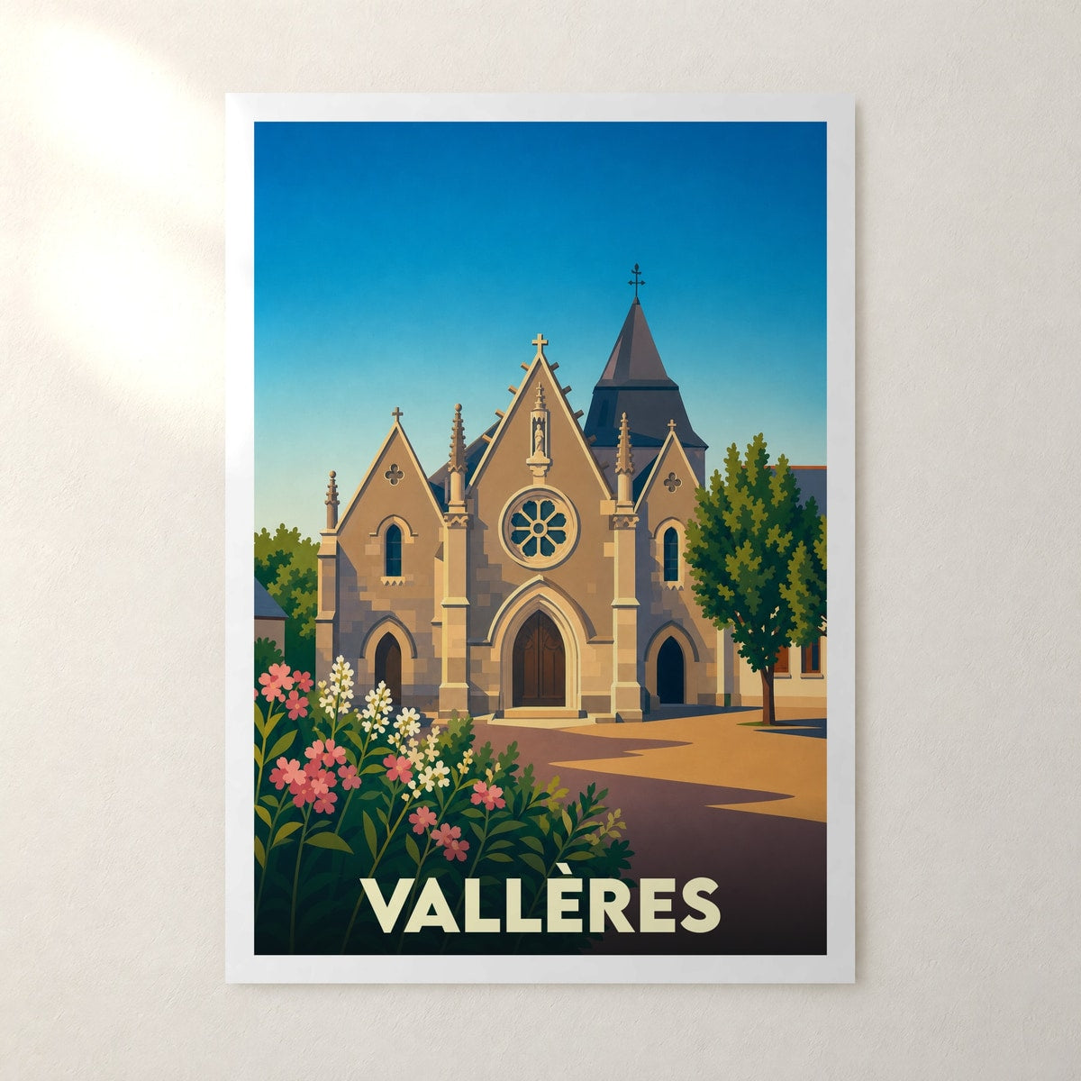 Affiche Vallères – sans cadre, accrochée au mur
