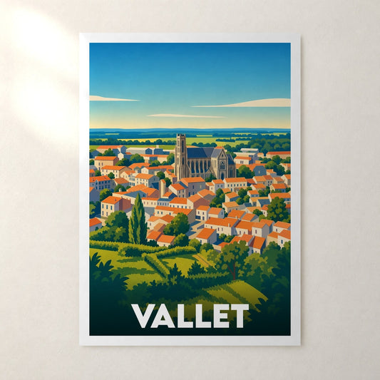 Affiche Vallet – sans cadre, accrochée au mur