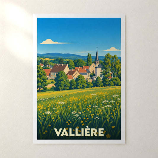 Affiche Vallière – sans cadre, accrochée au mur
