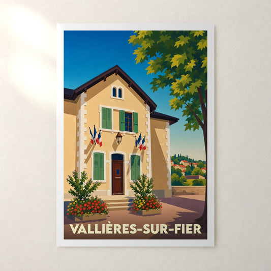 Affiche Vallières-sur-Fier – sans cadre, accrochée au mur