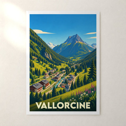 Affiche Vallorcine – sans cadre, accrochée au mur