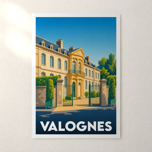 Affiche Valognes – sans cadre, accrochée au mur