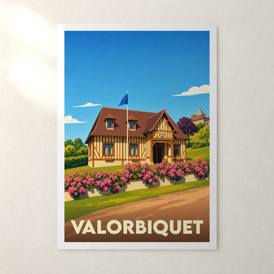 Affiche Valorbiquet – sans cadre, accrochée au mur