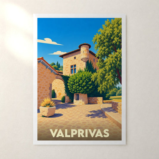 Affiche Valprivas – sans cadre, accrochée au mur