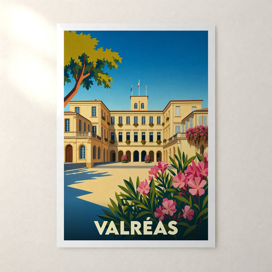 Affiche Valréas – sans cadre, accrochée au mur
