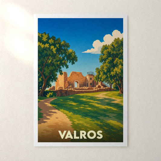 Affiche Valros – sans cadre, accrochée au mur