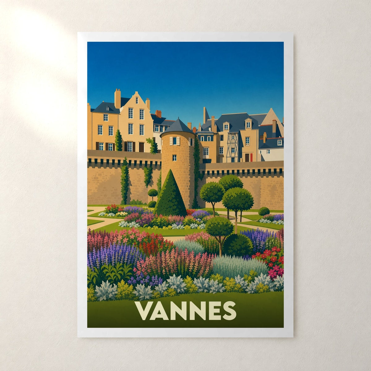 Affiche Vannes – sans cadre, accrochée au mur