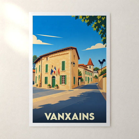 Affiche Vanxains – sans cadre, accrochée au mur