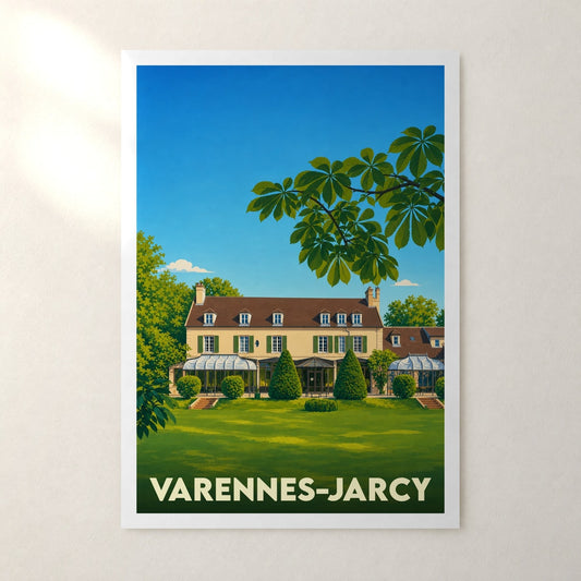 Affiche Varennes-Jarcy – sans cadre, accrochée au mur