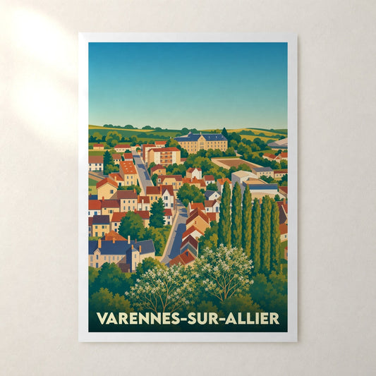 Affiche Varennes-sur-Allier – sans cadre, accrochée au mur