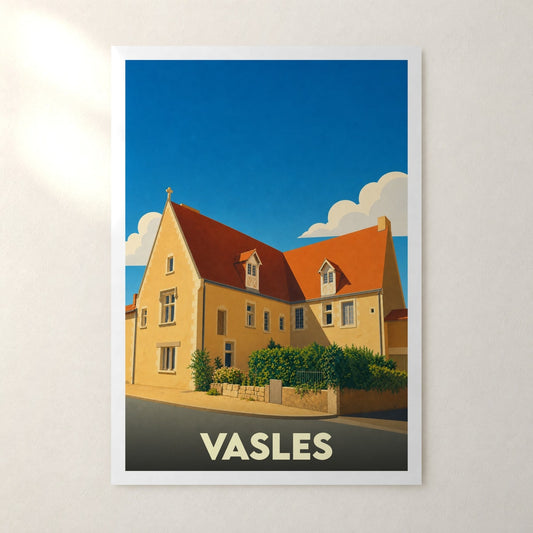 Affiche Vasles – sans cadre, accrochée au mur