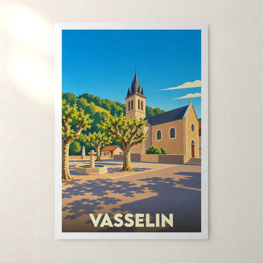 Affiche Vasselin – sans cadre, accrochée au mur