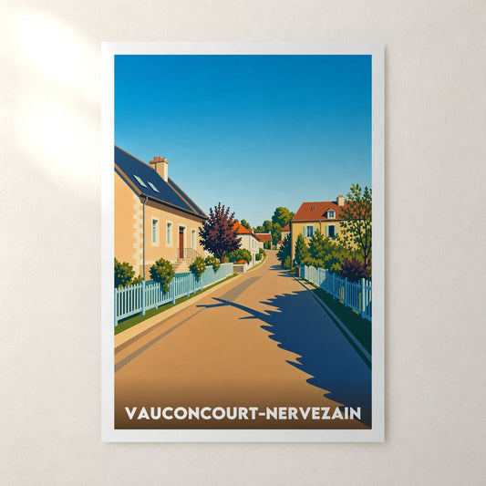Affiche Vauconcourt-Nervezain – sans cadre, accrochée au mur