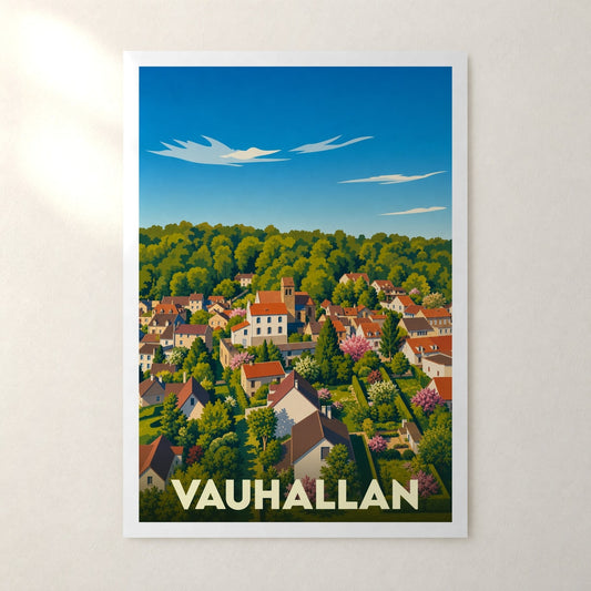 Affiche Vauhallan – sans cadre, accrochée au mur