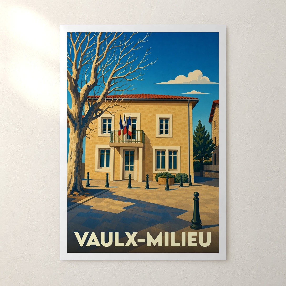 Affiche Vaulx-Milieu – sans cadre, accrochée au mur