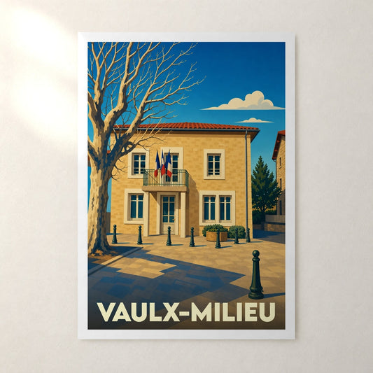 Affiche Vaulx-Milieu – sans cadre, accrochée au mur
