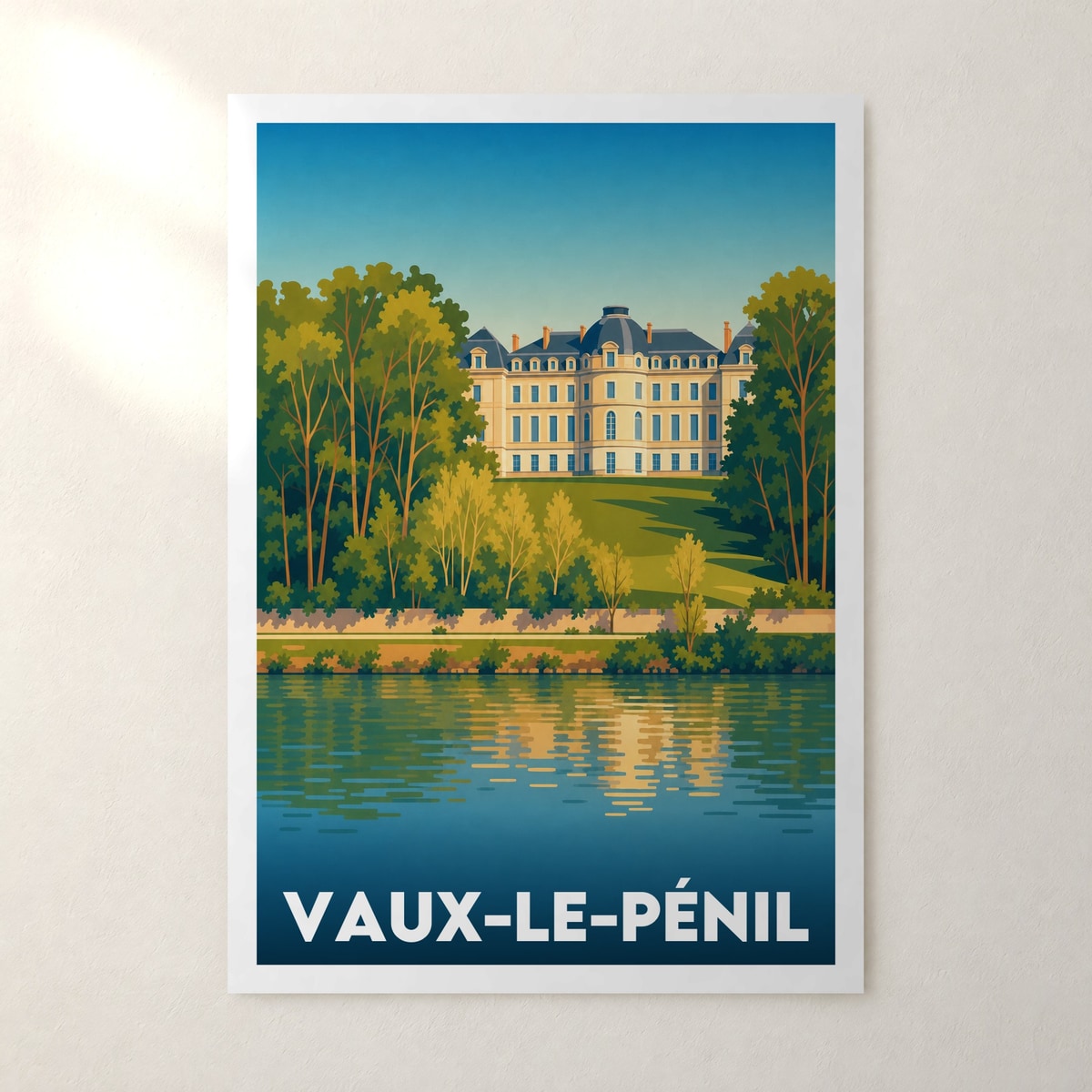Affiche Vaux-le-Pénil – sans cadre, accrochée au mur