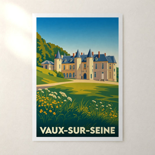 Affiche Vaux-sur-Seine – sans cadre, accrochée au mur