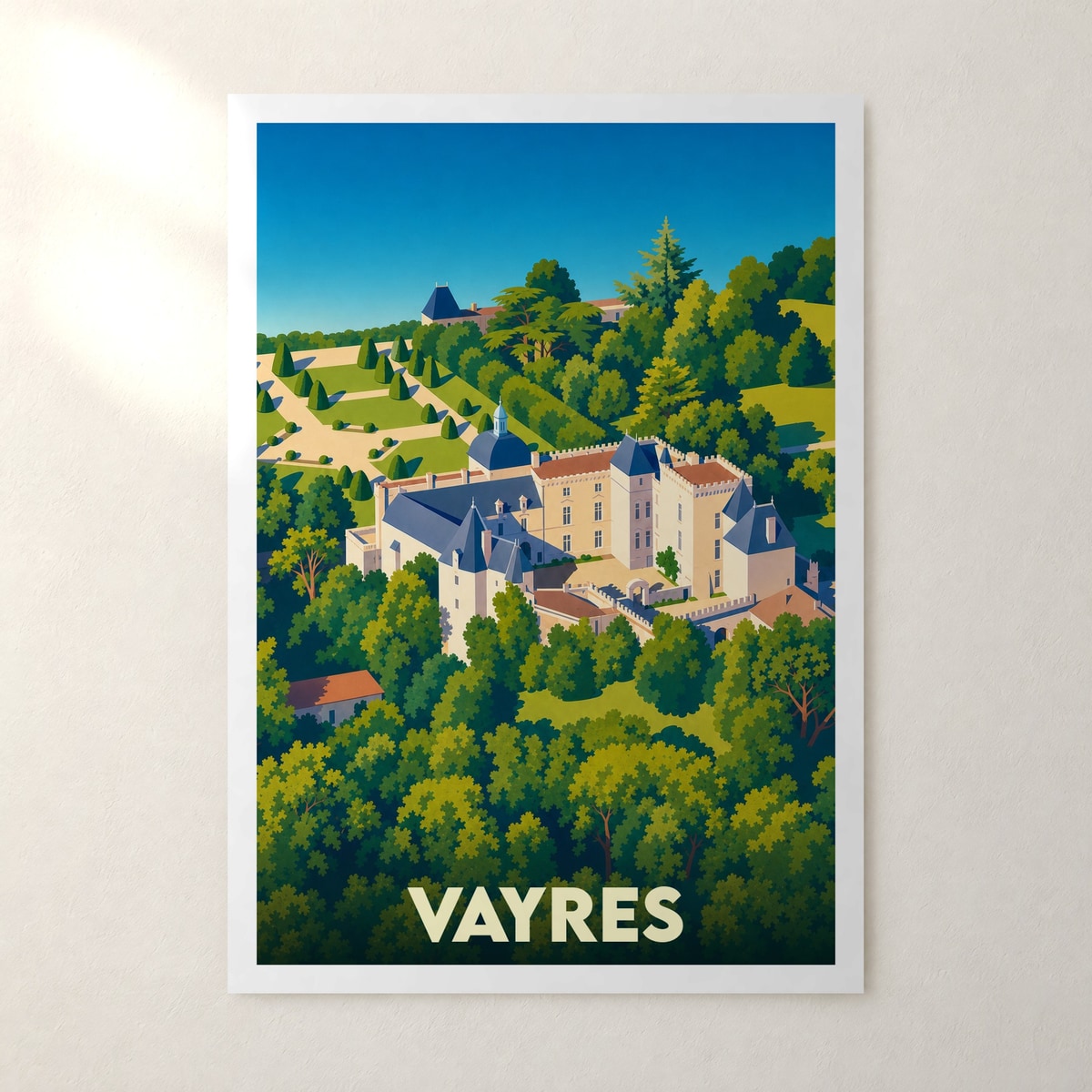 Affiche Vayres – sans cadre, accrochée au mur