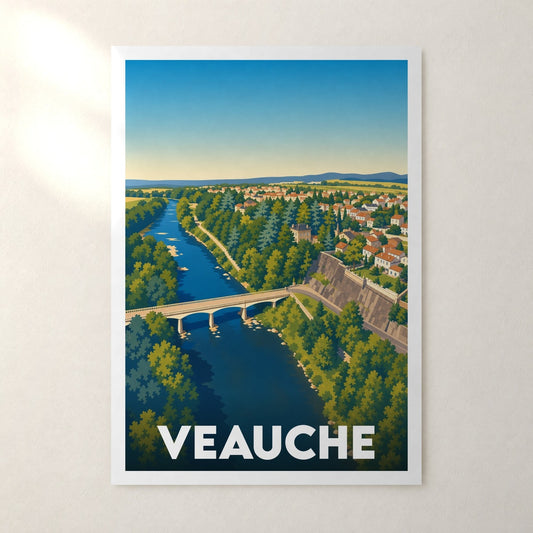 Affiche Veauche – sans cadre, accrochée au mur