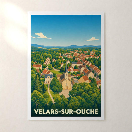Affiche Velars-sur-Ouche – sans cadre, accrochée au mur