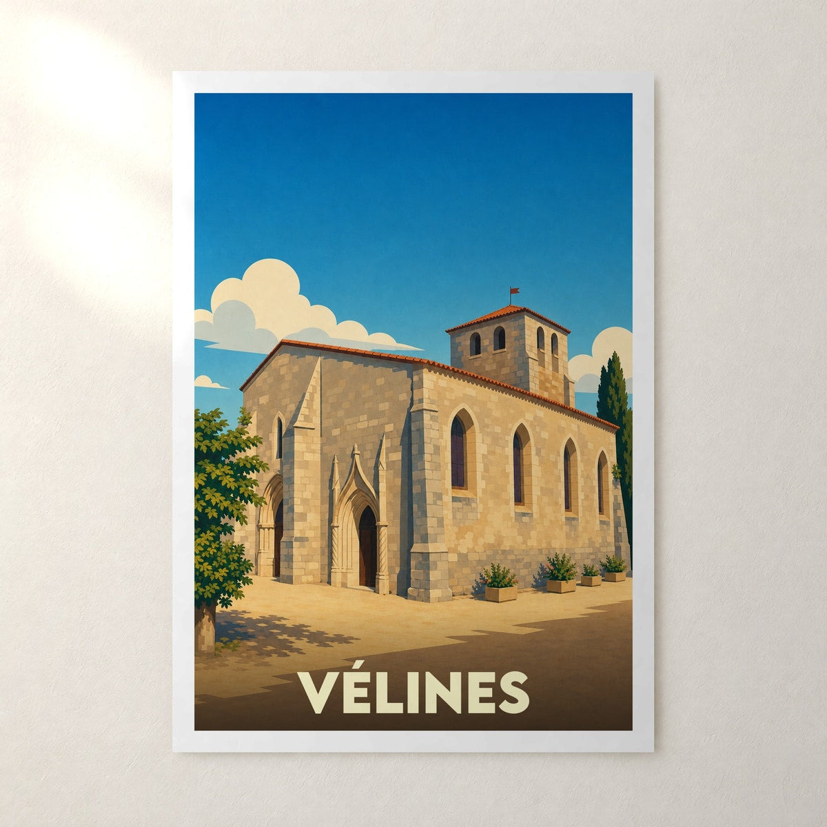 Affiche Vélines – sans cadre, accrochée au mur