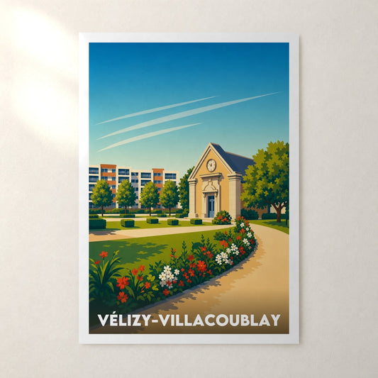 Affiche Vélizy-Villacoublay – sans cadre, accrochée au mur
