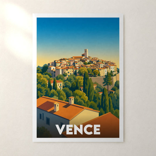 Affiche Vence – sans cadre, accrochée au mur