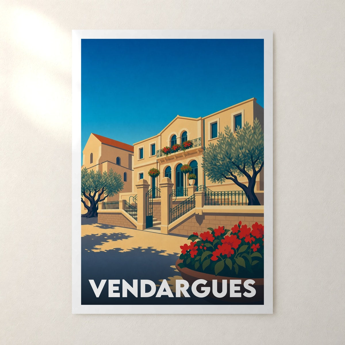 Affiche Vendargues – sans cadre, accrochée au mur