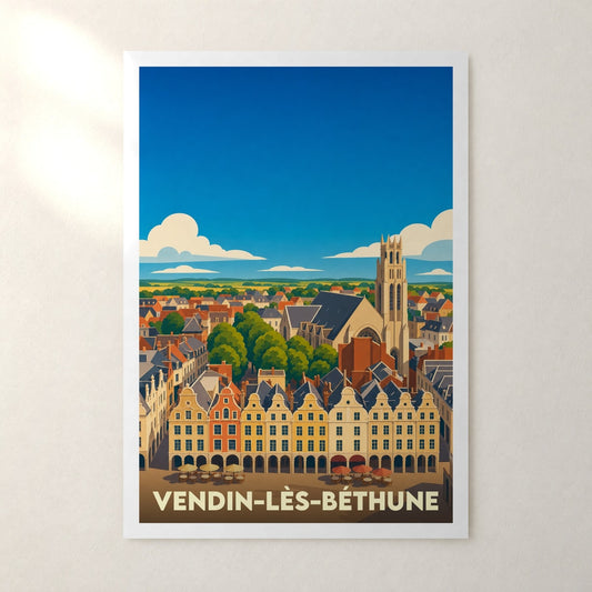 Affiche Vendin-lès-Béthune – sans cadre, accrochée au mur