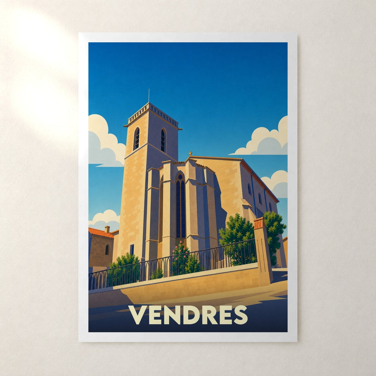 Affiche Vendres – sans cadre, accrochée au mur