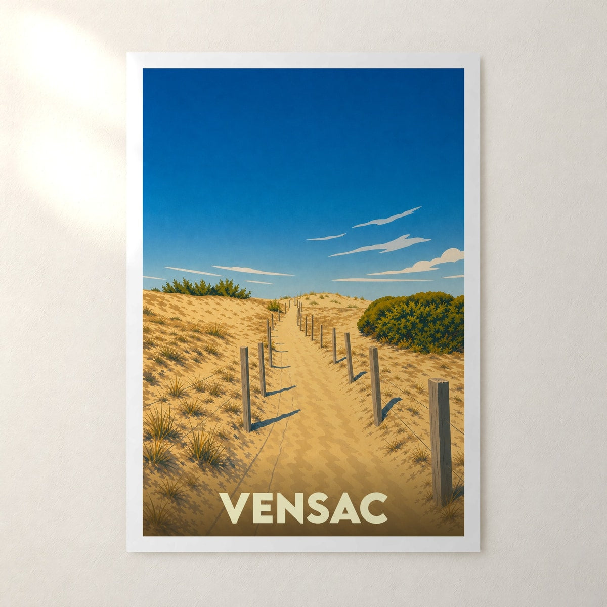 Affiche Vensac – sans cadre, accrochée au mur