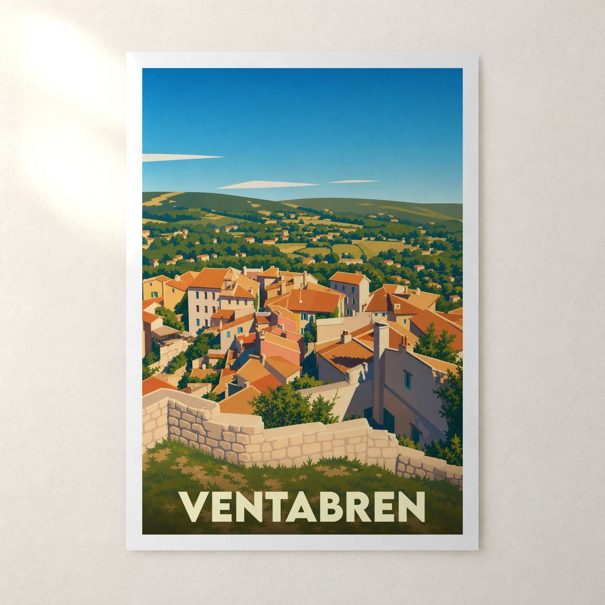 Affiche Ventabren – sans cadre, accrochée au mur