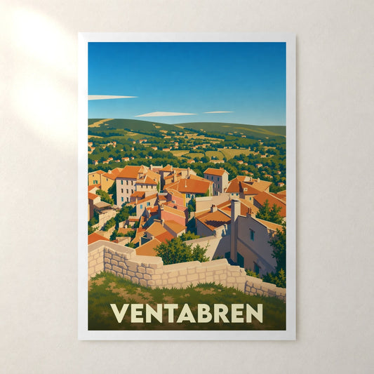 Affiche Ventabren – sans cadre, accrochée au mur