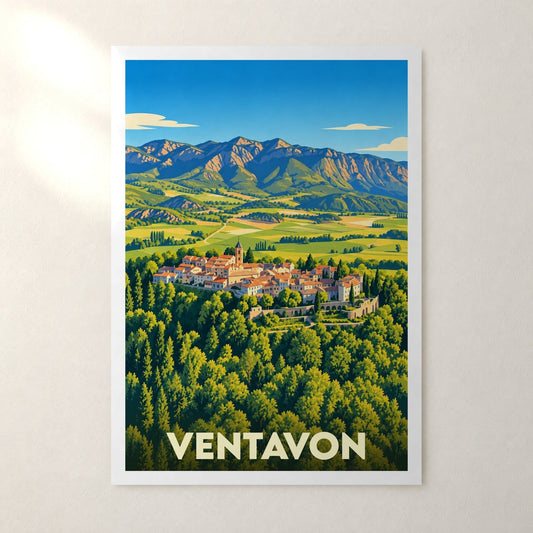 Affiche Ventavon – sans cadre, accrochée au mur